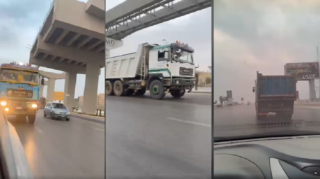 بعد كارثة المنوفية.. فيديو لسباق "تريلات" جنوني يصدم المصريين