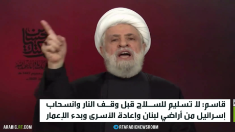 قاسم: لن نسلم السلاح قبل وقف النار