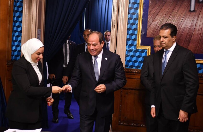 السيسي يدلي بصوته في الانتخابات