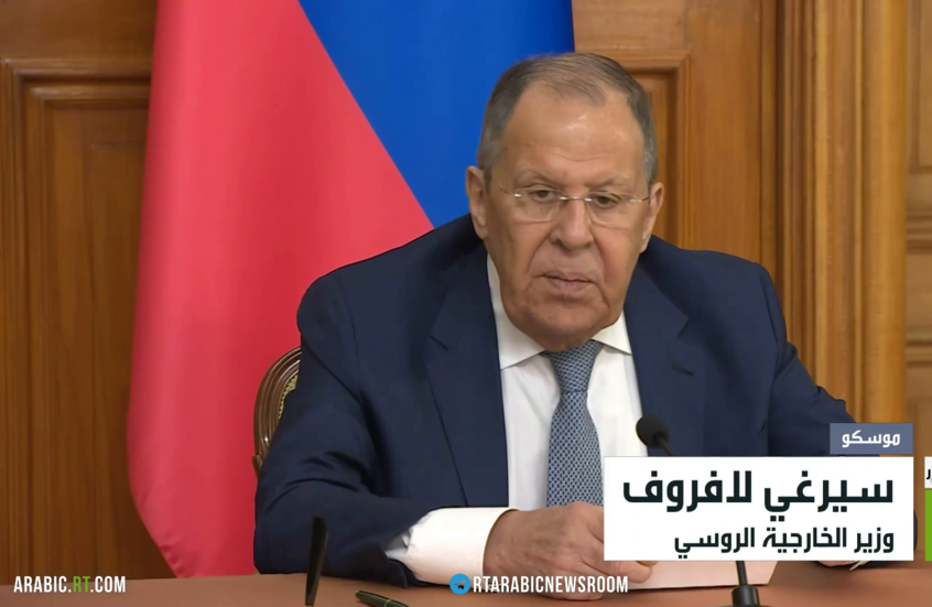 لافروف: يجب معالجة الأزمة الإنسانية بغزة