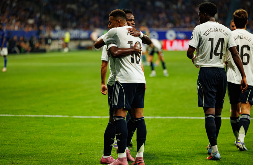 مبابي والبديل فينيسيوس يقودان ريال مدريد لتخطي عقبة ريال أوفييدو