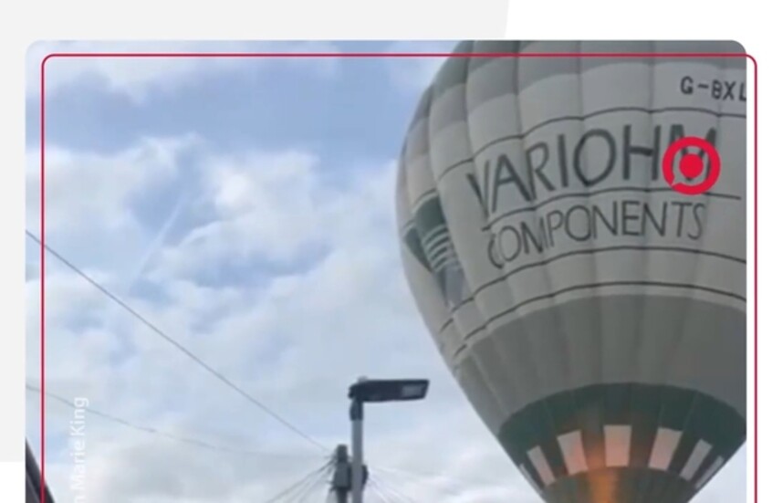 منطاد سياحي يهبط بين منازل سكنية في مدينة بيدفورد البريطانية