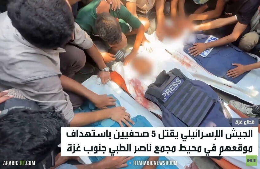 54 قتيلا بقصف على غزة بينهم 5 صحفيين