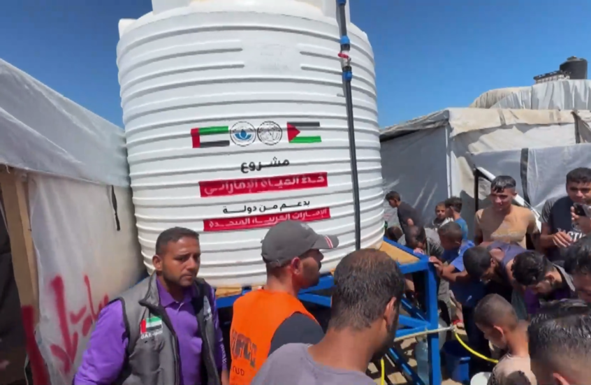 الإمارات تفتتح مشروع خط مياه بقطاع غزة
