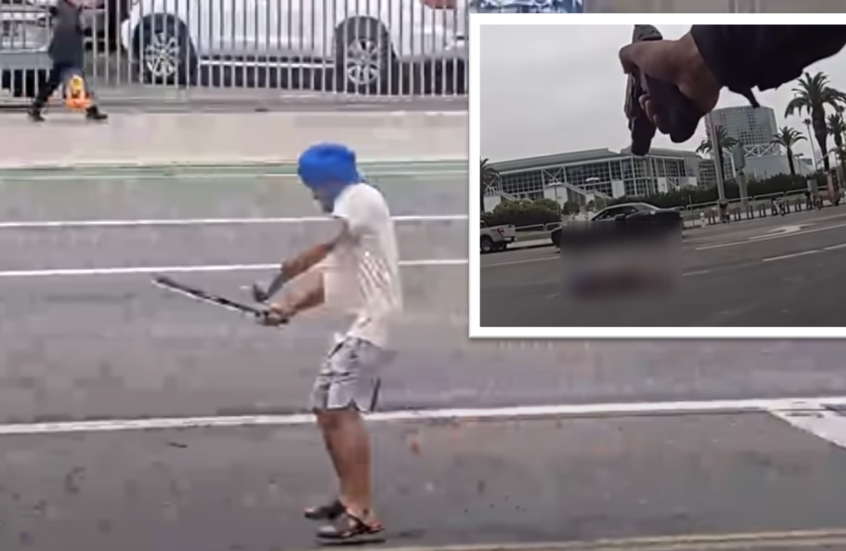 "قص لسانه".. لقطات مروعة توثق لحظة مواجهة الشرطة الأمريكية لرجل يلوّح بساطور وقتلها له (فيديو)