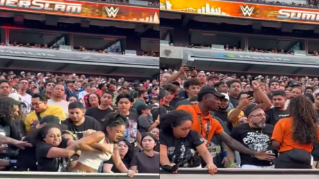 من الحلبة إلى المدرجات.. شجار جماهيري "مجنون" يشعل عرض "SummerSlam" (فيديو)
