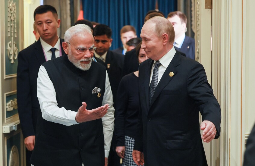 بوتين لمودي: شراكتنا الاستراتيجية تشهد تطورا حثيثا ووتيرة تجارية إيجابية