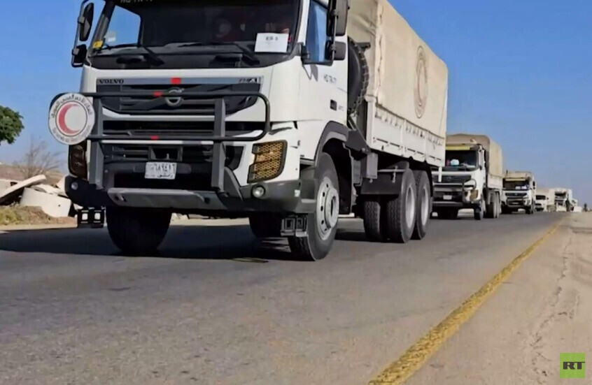 سوريا.. قافلة مساعدات غذائية وإغاثية تتجه نحو محافظة السويداء