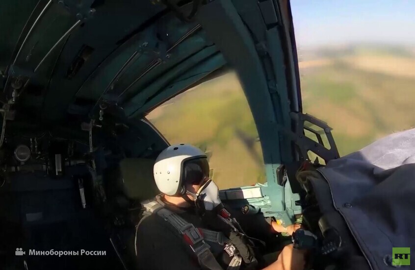 مقاتلة "سو-34" تستهدف  مركز تحكم بالطائرات المسيرة الأوكرانية