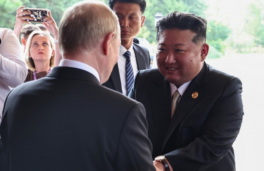 مشاهد جديدة من لقاء بوتين وكيم جونغ أون في بكين