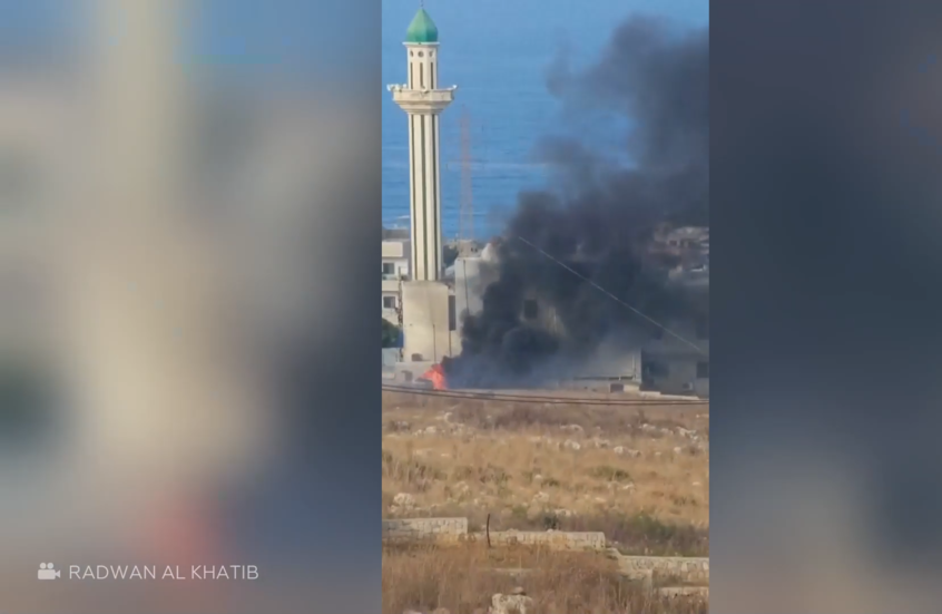 مشاهد من هجوم إسرائيلي بمسيرة على سيارة في جنوب بيروت