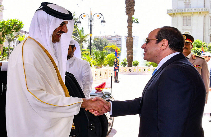 السيسي يؤكد لأمير قطر تضامن مصر الكامل بعد الهجوم الإسرائيلي