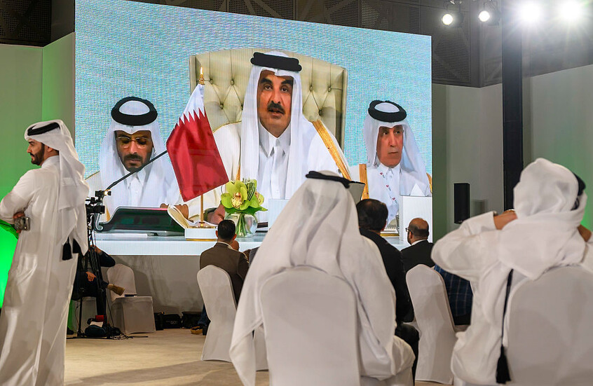 "الغزاوي" بدلاً من "الغزواني".. زلة لسان أمير قطر تثير جدلا (فيديو)