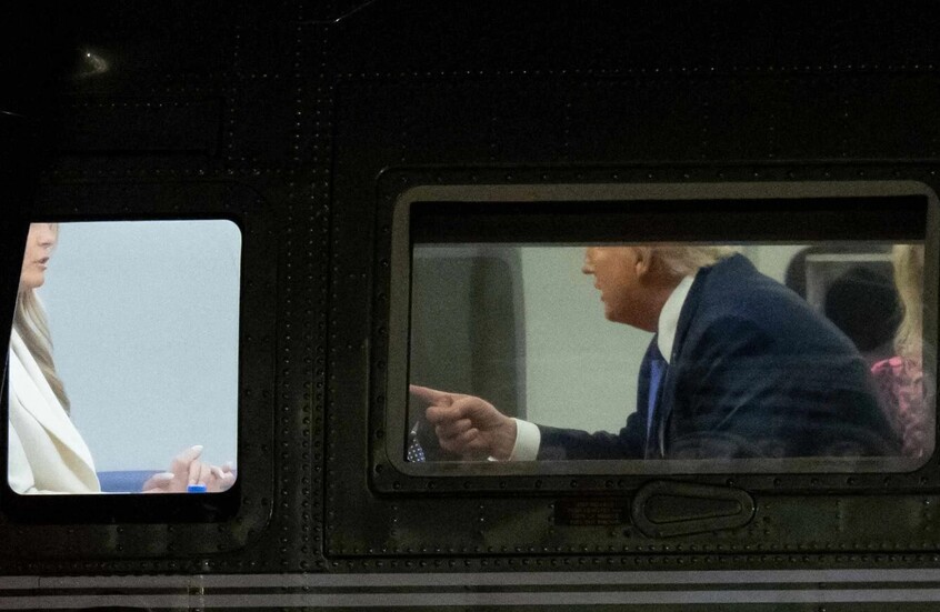 محادثة محتدمة بين ترامب وزوجته على متن المروحية الرئاسية (فيديو)