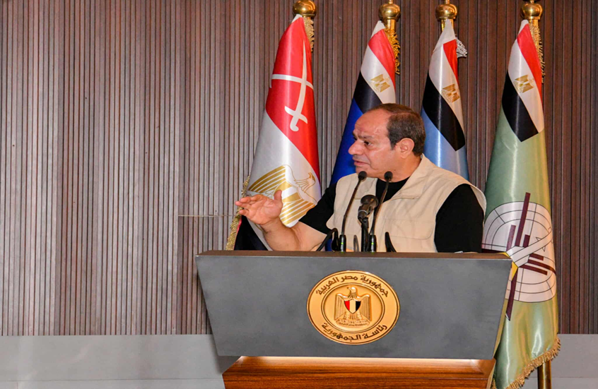 Sisi: Gazze Şeridi'ndeki savaşı durdurmak için tüm gücümüzle ve samimiyetimizle çalışıyoruz.