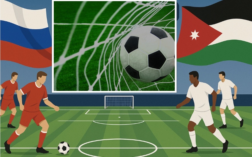 الليلة.. موعد مواجهة الأردن وروسيا والقنوات الناقلة