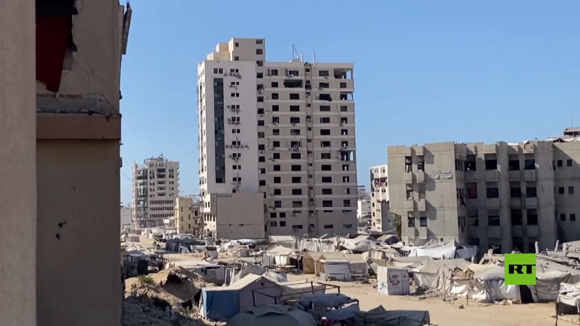 الجيش الإسرائيلي ينسف برج الرؤيا غرب مدينة غزة