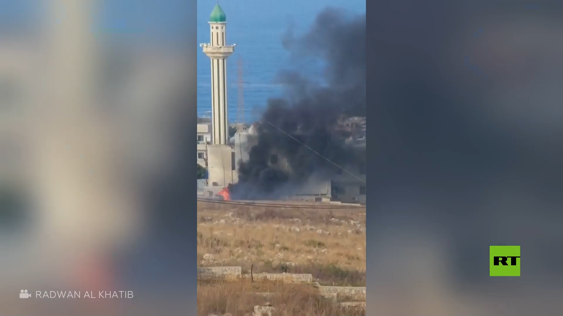 مشاهد من هجوم إسلرائيلي بمسيرة على سيارة في جنوب بيروت