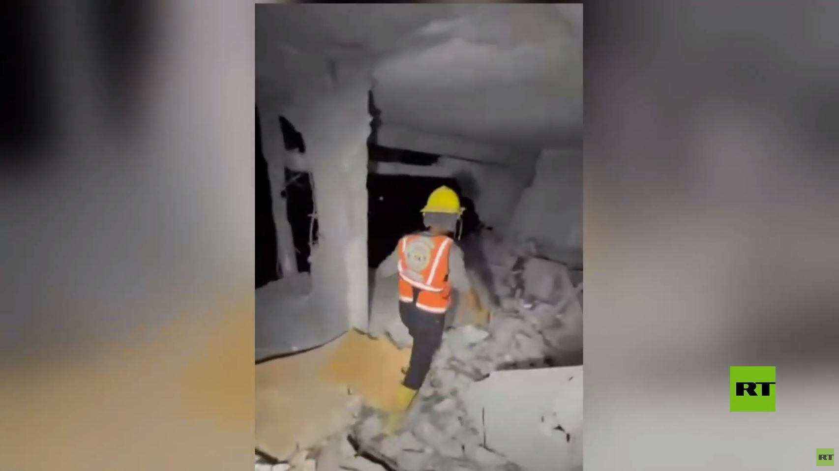 غزة.. الدفاع المدني ينشر مشاهد من شقة برج الظافر المدمر