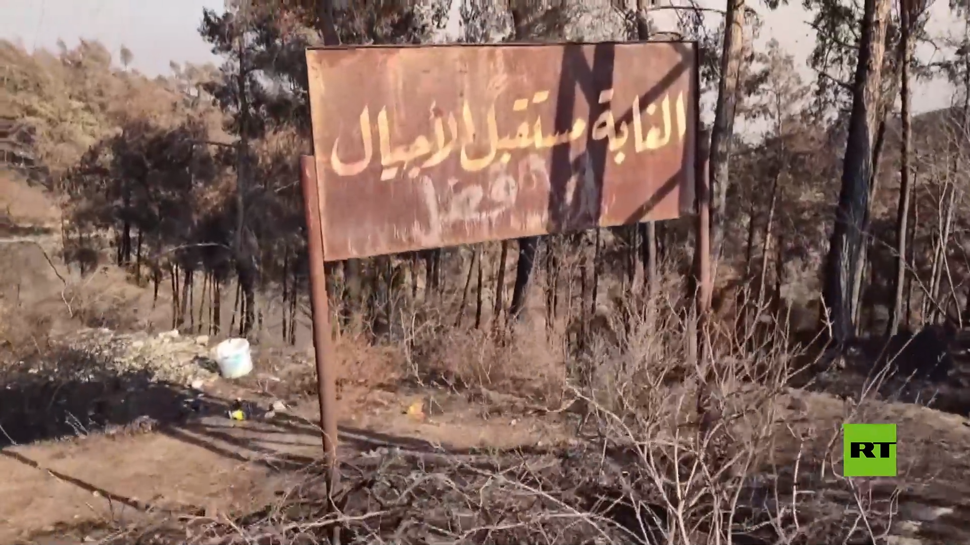 حرائق الغابات تجتاح جبل التركمان بريف اللاذقية غربي سوريا