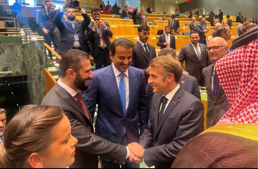 الشرع بين 3 زعماء في نيويورك