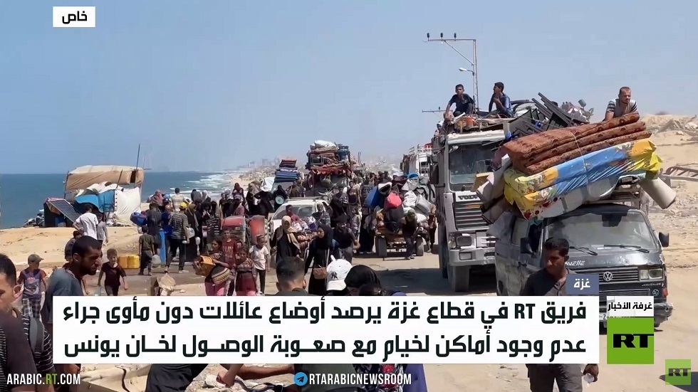 النازحون من غزة.. لا مأوى في الجنوب