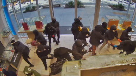 بالفيديو.. في وضح النهار: عصابة من 25 شخصاً تخطف مجوهرات بقيمة مليون دولار
