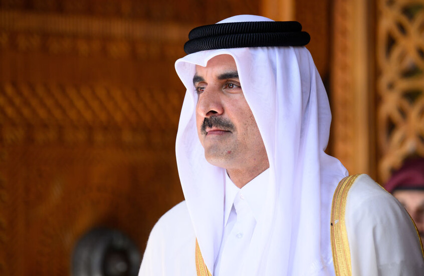 ‌‏أمير قطر يبحث مع ترامب خطة غزة