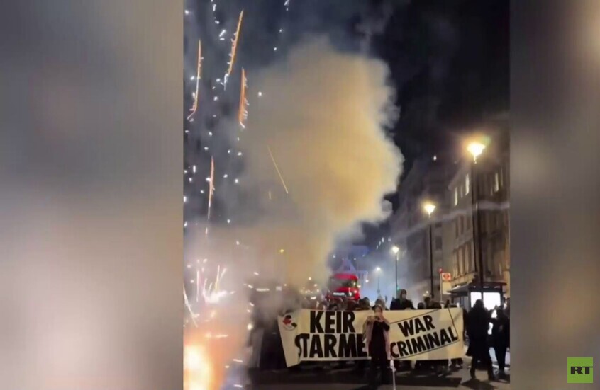 لندن.. متظاهرون في الشوارع داعمين لأسطول الصمود العالمي