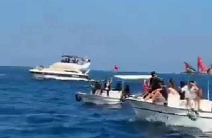 45 سفينة تبحر من تركيا ردا على اعتراض إسرائيل لأسطول الصمود (فيديو)