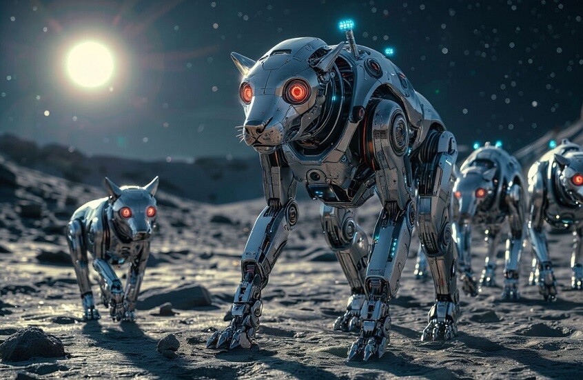 الصين تختبر كلابا آلية استعدادا لرحلة إلى القمر