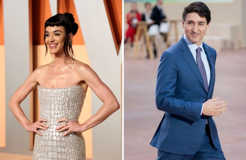 شاهد.. تسريب صور حميمية تجمع جاستن ترودو وكاتي بيري