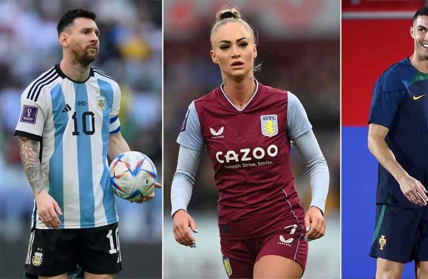 أجمل لاعبة كرة قدم في العالم تثير الجدل حول اختيارها بين الأفضل رونالدو أم ميسي (فيديو)