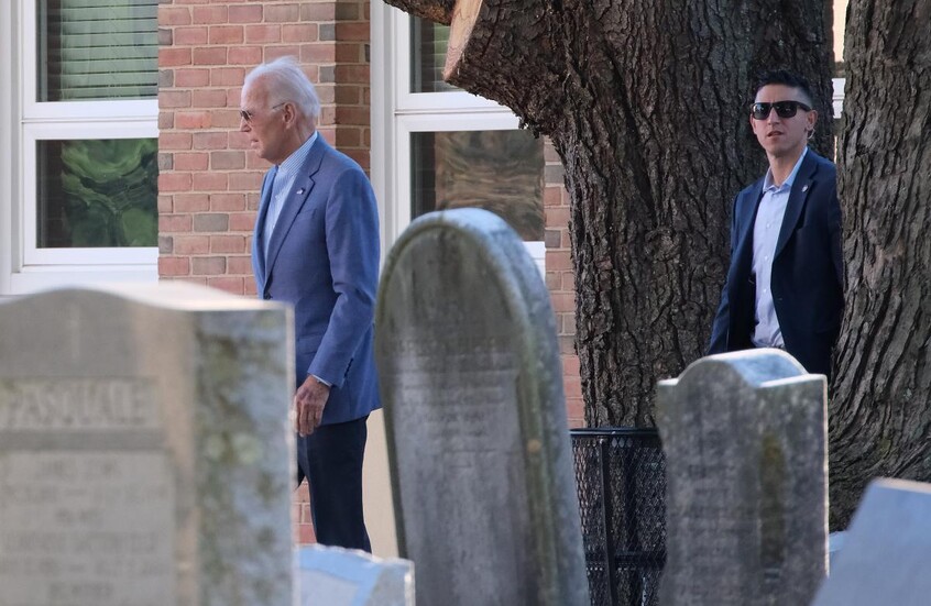 أول ظهور علني لبايدن بعد بدء رحلة علاجه من سرطان البروستاتا (صور)