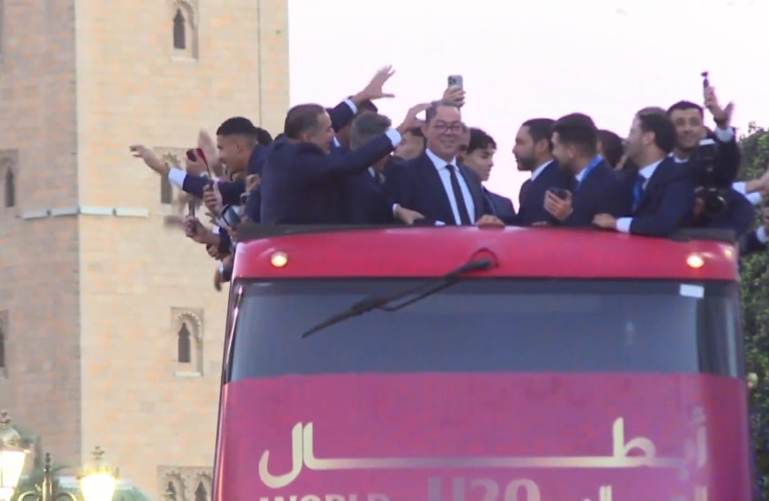 استقبال حاشد لمنتخب المغرب بعد تتويجه بطلا لكأس العالم تحت 20 سنة لأول مرة