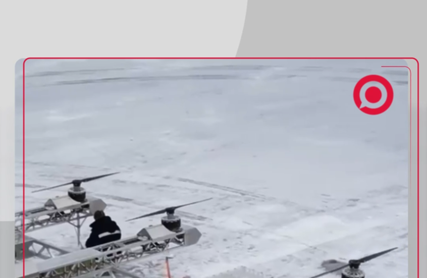 أول مسيرة لنقل البضائع في روسيا