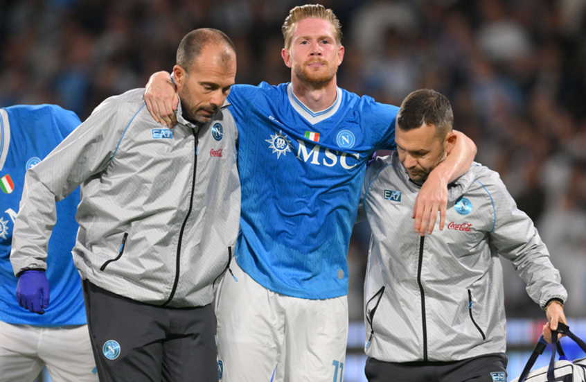 نابولي يكشف طبيعة إصابة نجمه دي بروين