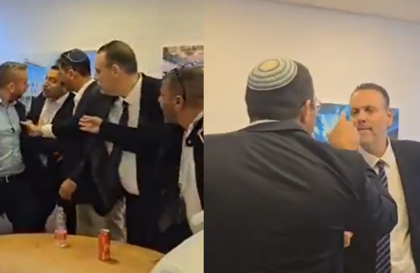 أمام الكاميرات.. مشاجرة عنيفة بين وزيرين  إسرائيليين كادت أن تتحول إلى عراك جسدي (فيديو)