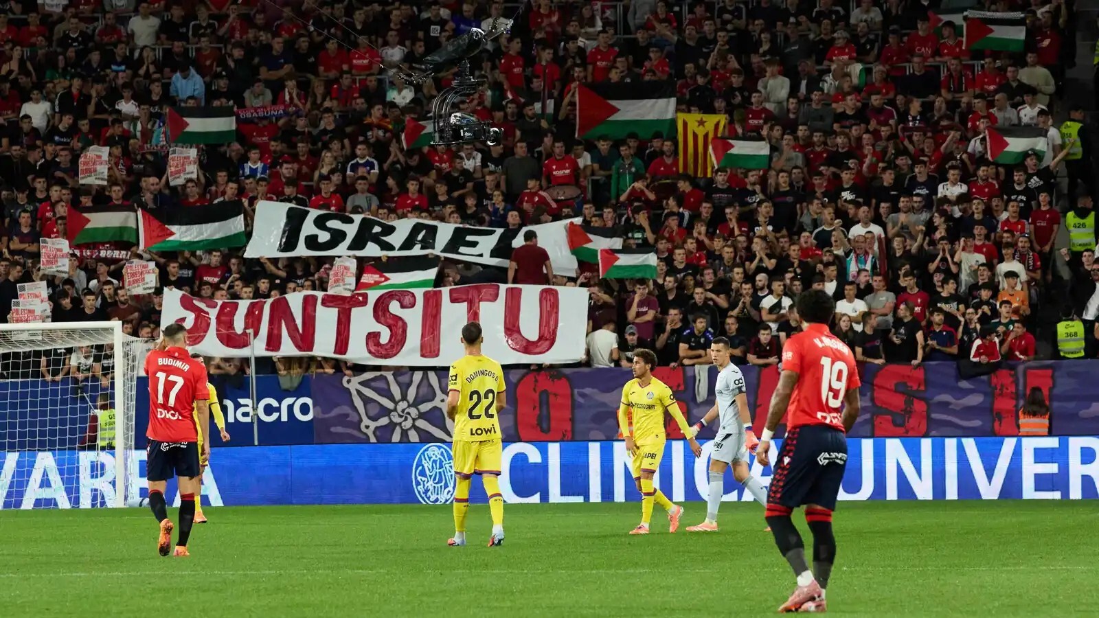 دعما لفلسطين.. إيقاف مباراة في الدوري الإسباني (فيديو)