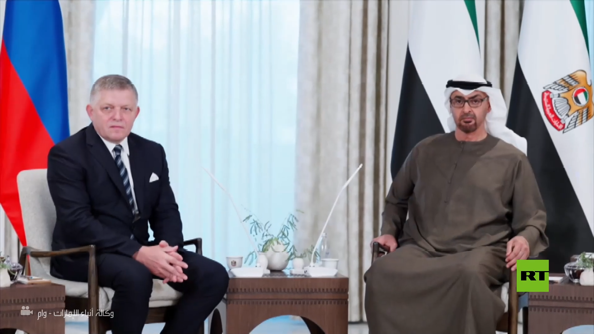 رئيس الإمارات يستقبل رئيس وزراء سلوفاكيا في أبوظبي