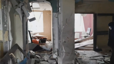  آثار هجوم أوكراني على مبنى سكني في مدينة كراسنوغورسك بمقاطعة موسكو