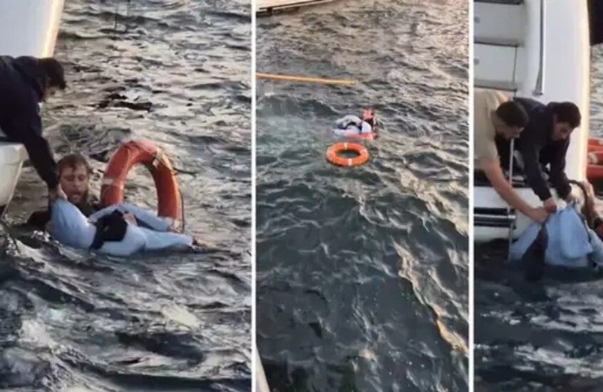 لحظات من الذعر في مضيق البوسفور (فيديو)