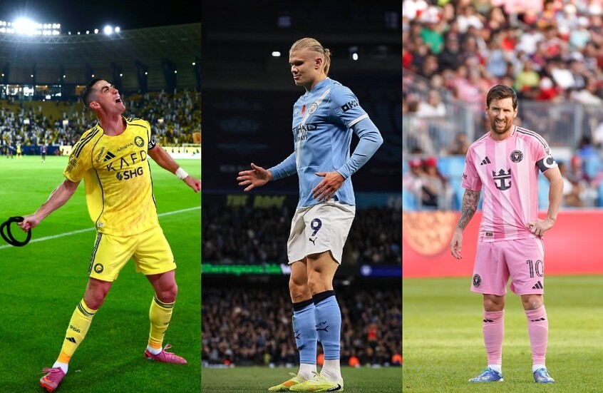 "الوحش" هالاند يرد على المقارنة مع ميسي ورونالدو