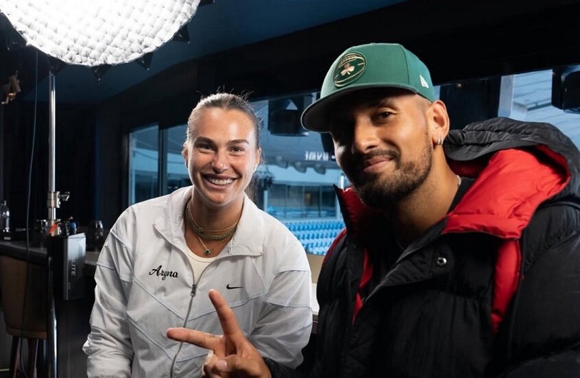 "معركة بين الجنسين!".. النجمة سابالينكا و"المشاكس" كيريوس في تحد مثير بدبي (فيديو)