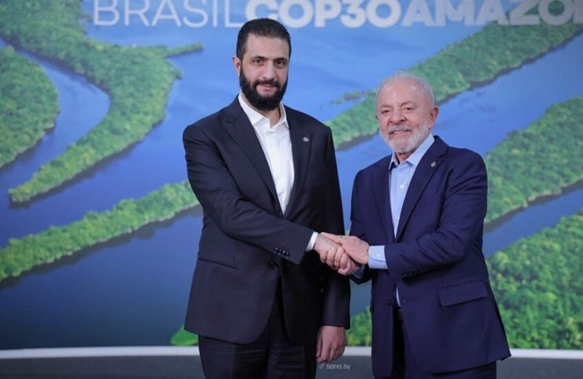 الشرع يصل إلى البرازيل للمشاركة في قمة المناخ