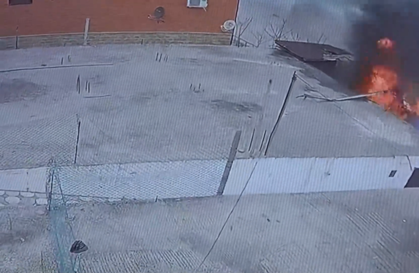 روسيا.. لحظة تحطم مروحية في داغستان