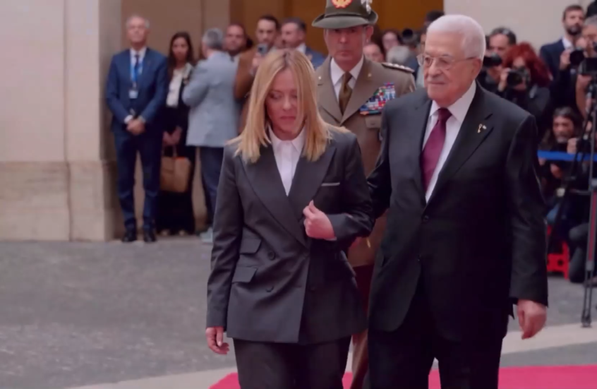 مشاهد من استقبال الرئيس الفلسطيني في روما