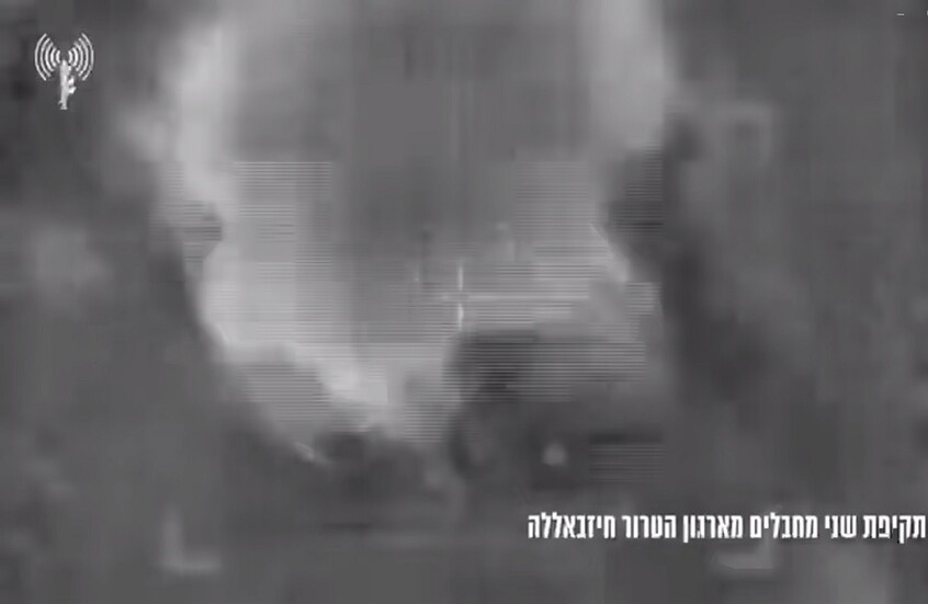 الجيش الإسرائيلي ينشر فيديو لاستهداف عنصرين في "حزب الله"
