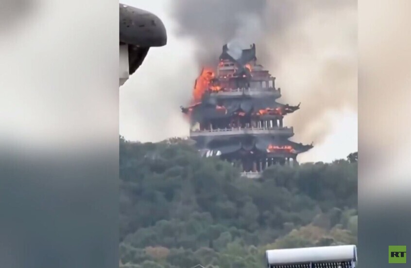 الصين.. حريق يلتهم معبدا تاريخيا