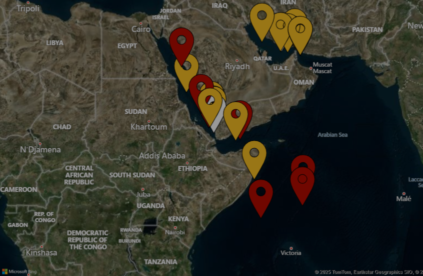 هيئة بحرية بريطانية تتلقى تقريرا عن واقعة قبالة سواحل الإمارات